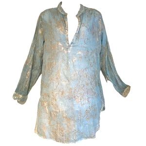 Dolma Tunic Shirt Dress w/ Pockets Sz Large